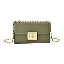 Solid Shoulder Bag with Squeeze Lock Shoulder Strap (Size 19x11x6 cm) - Orange