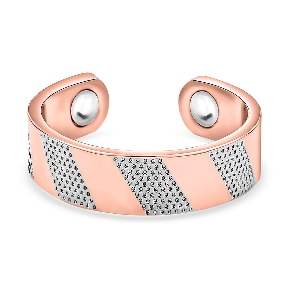 Adjustable Open Ring in Yellow Gold and Silver Tone