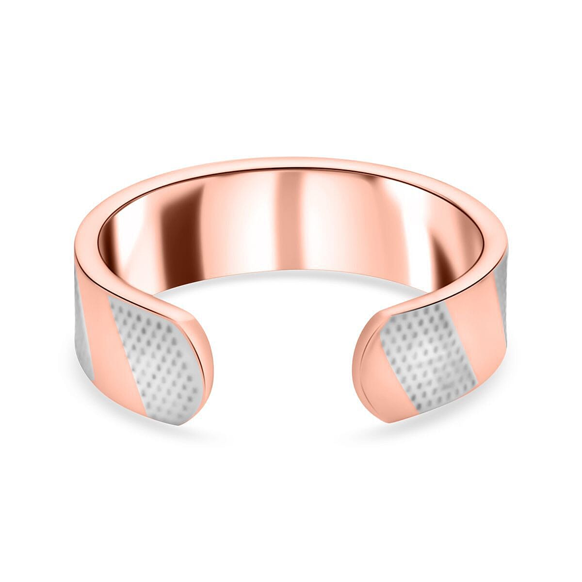 Adjustable Open Ring in Yellow Gold and Silver Tone