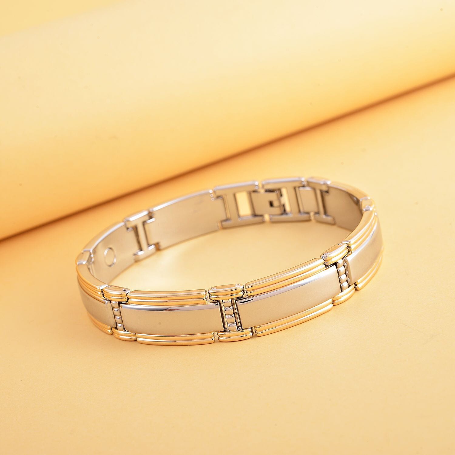 Magnet Therapy Link Bracelet (Size - 8.5) in Two-Tone