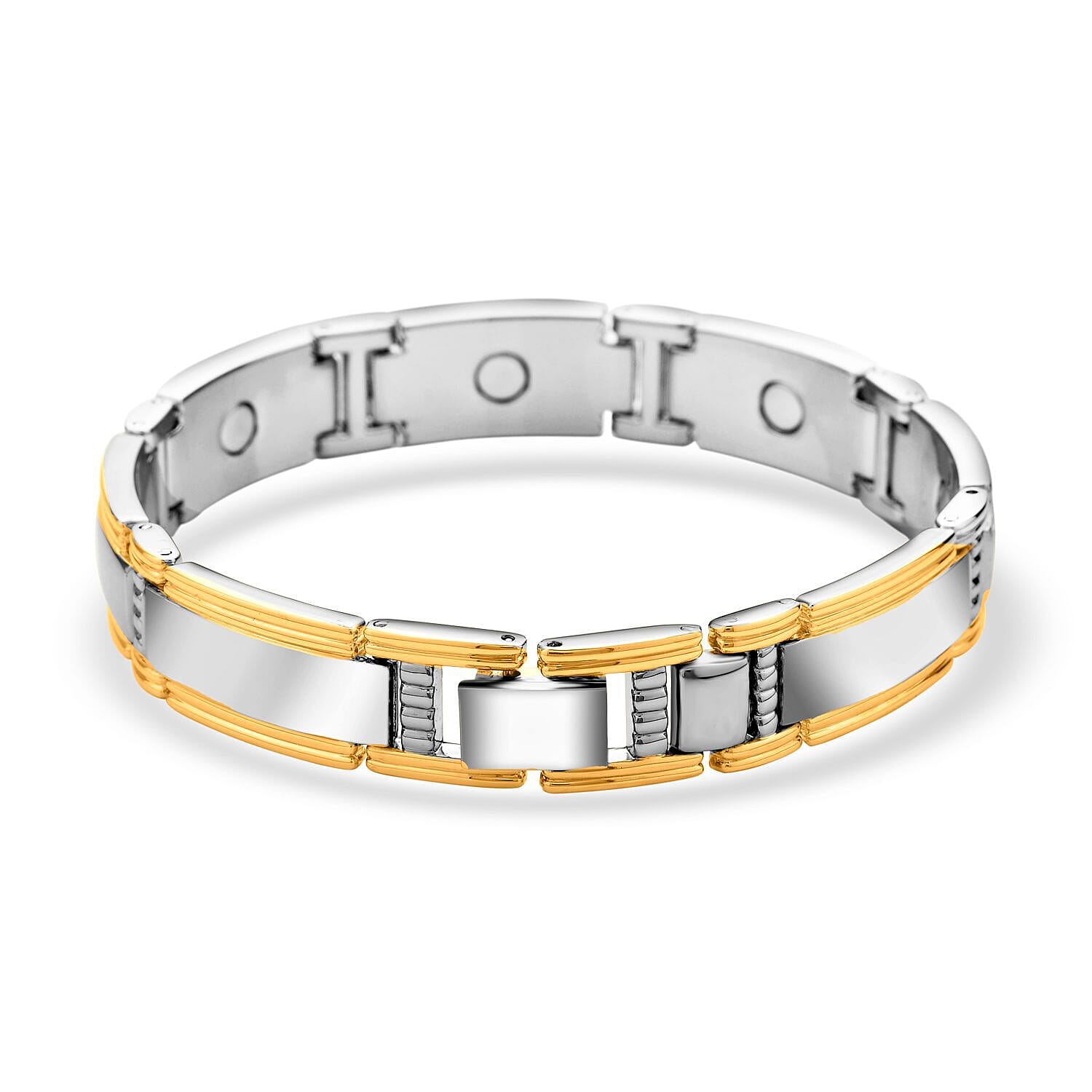 Magnet Therapy Link Bracelet (Size - 8.5) in Two-Tone