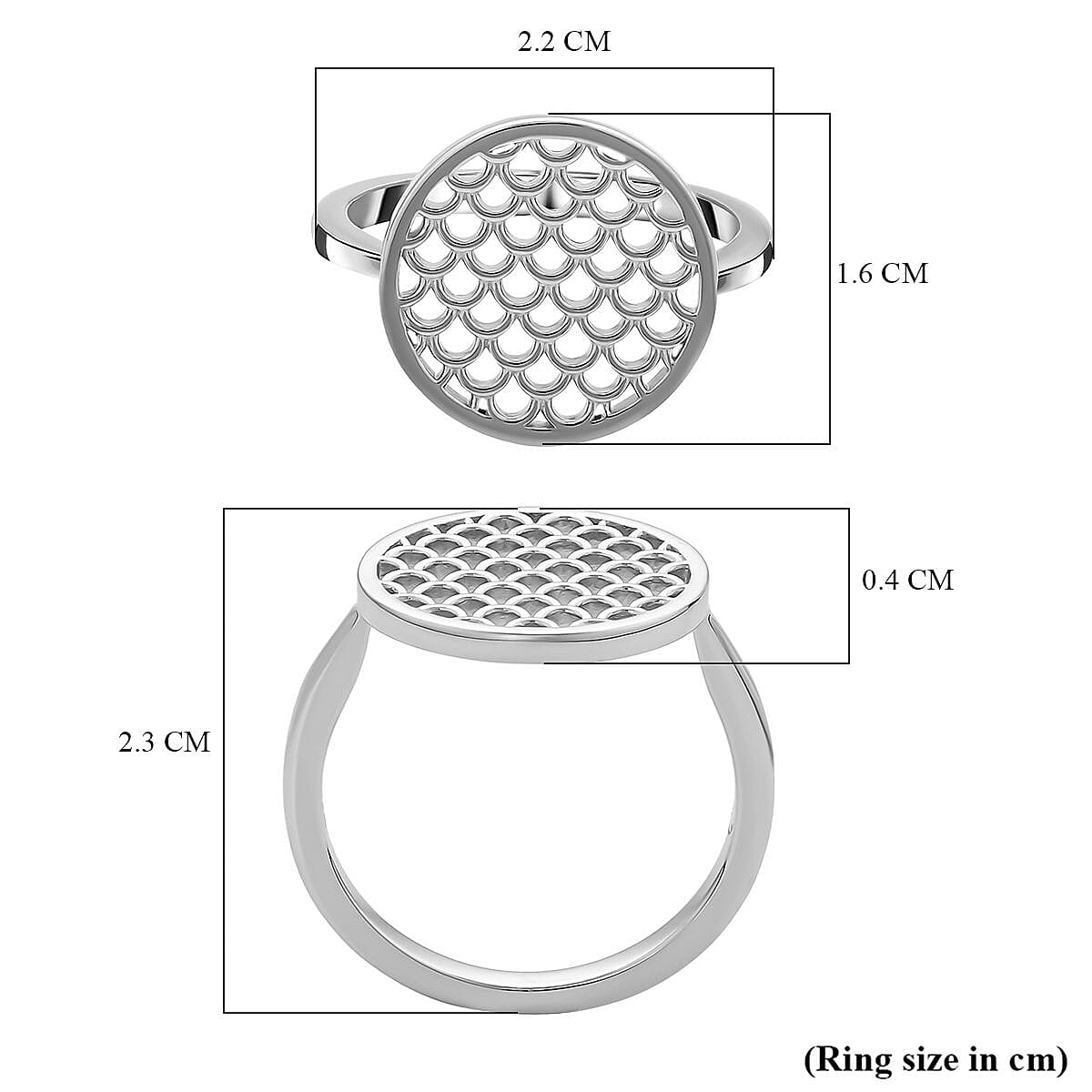 RACHEL GALLEY Wave Collection - Rhodium Overlay Sterling Silver Ring