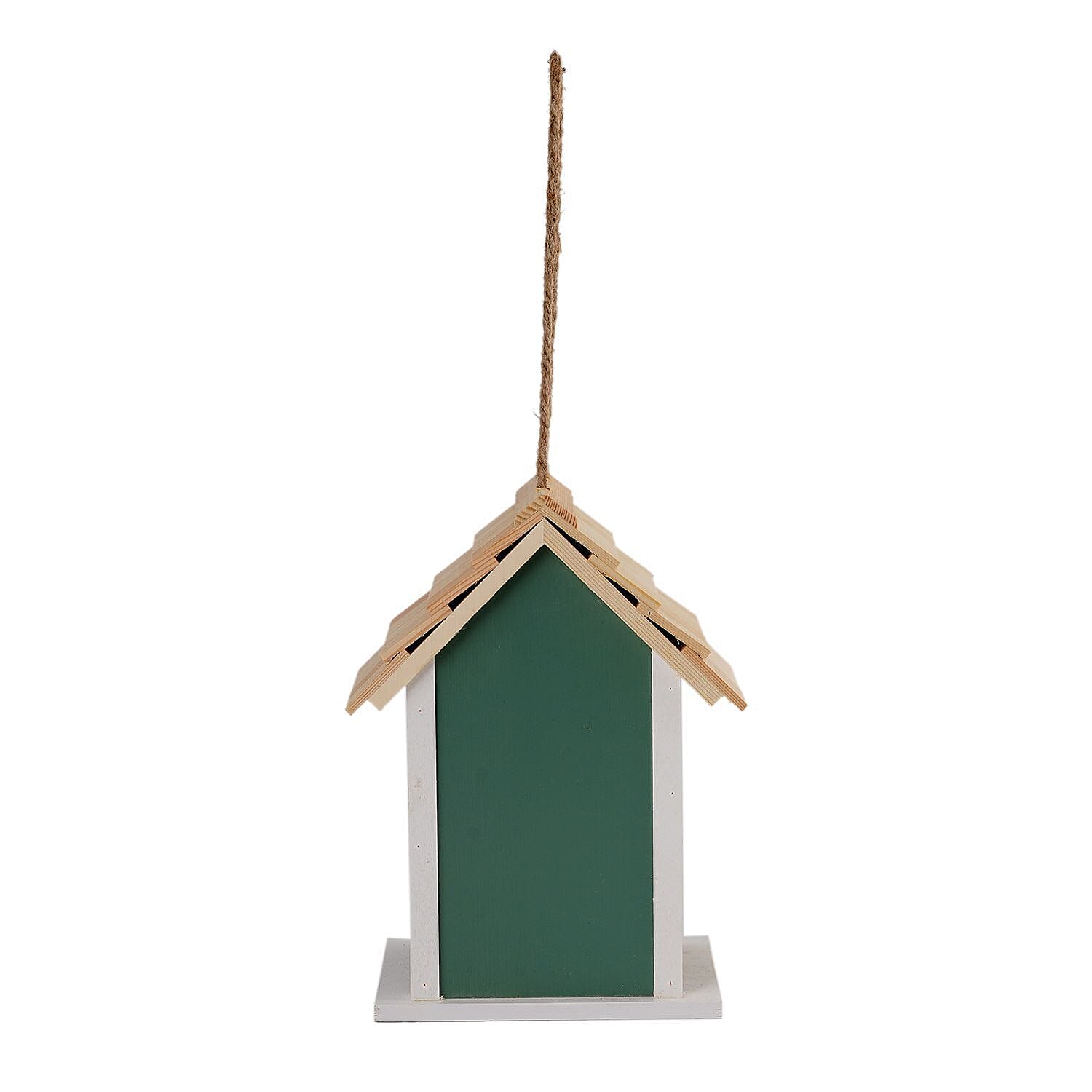 Wooden Bird Mansion (Size 15x20x13 cm) - Green