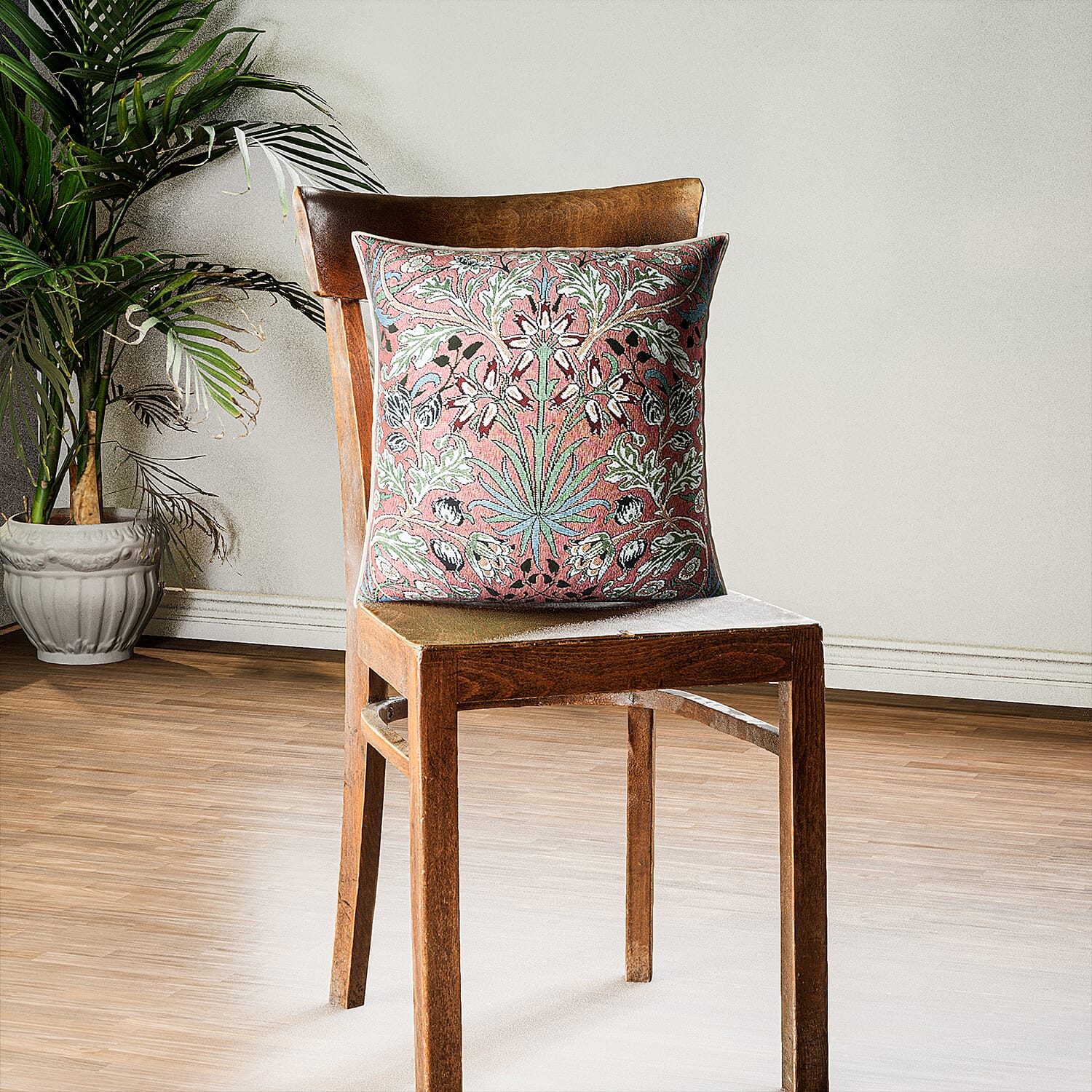 Signare Tapestry Hyacinth Cushion Cover (Size 44 Cm) - Multi