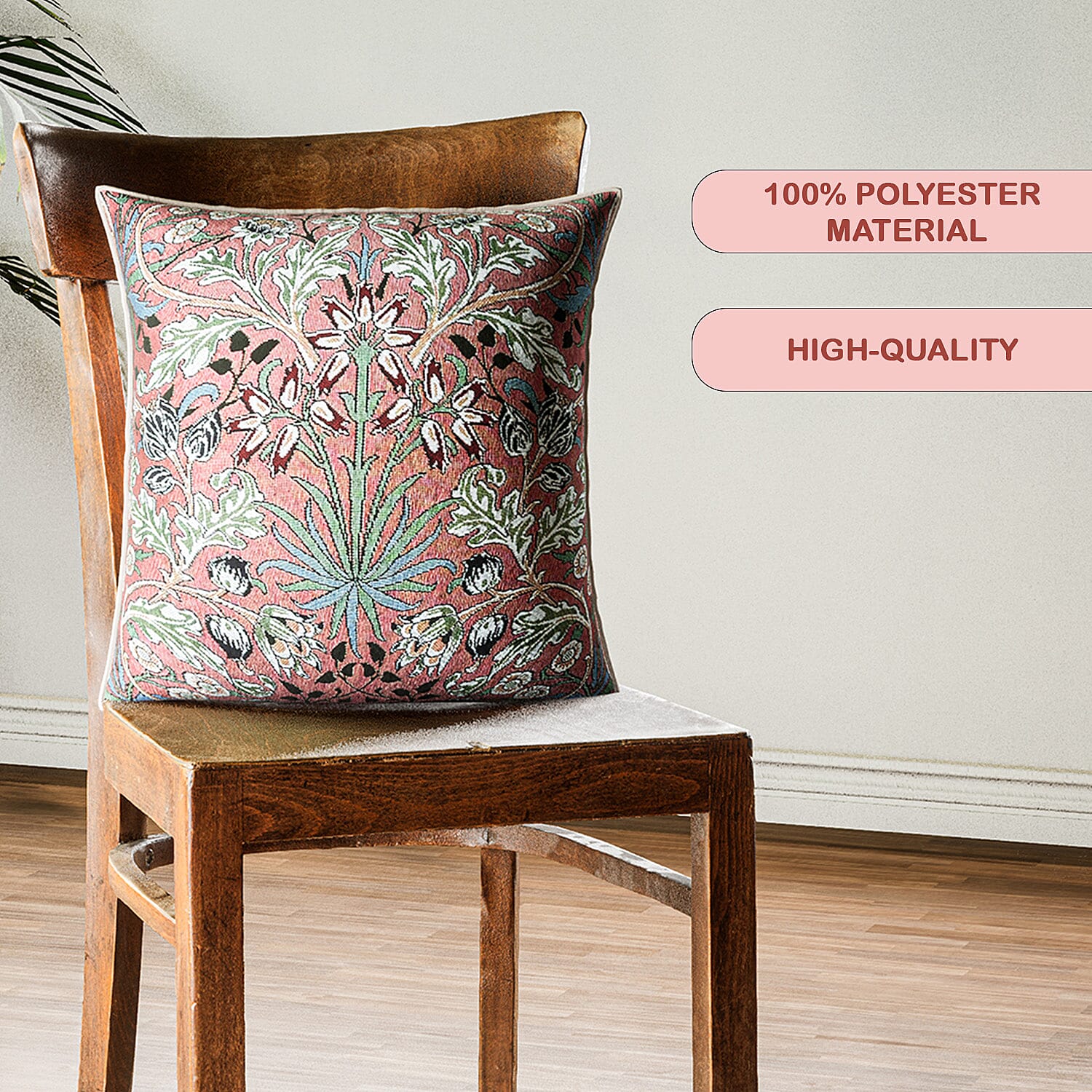 Signare Tapestry Hyacinth Cushion Cover (Size 44 Cm) - Multi