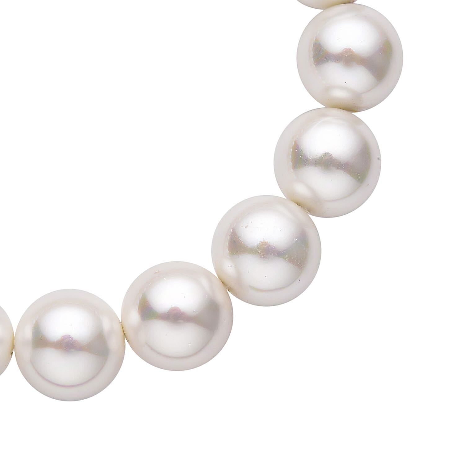 White Shell Pearl Stone Bracelet ( Size- 6.5 strachable) 176.00 ct