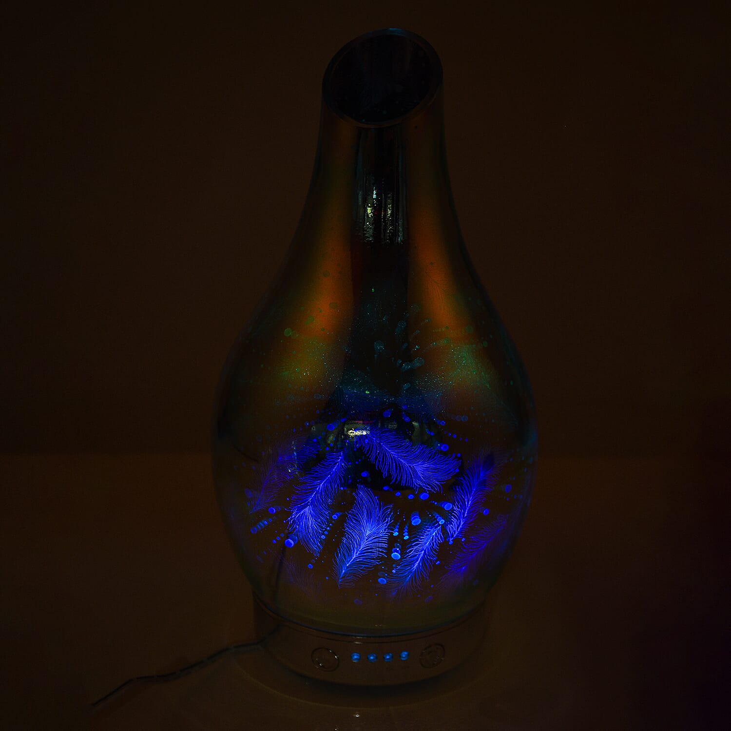 Lesser & Pavey Desire Mystic Colour Glass Aroma Humidifier Lamp - Feather