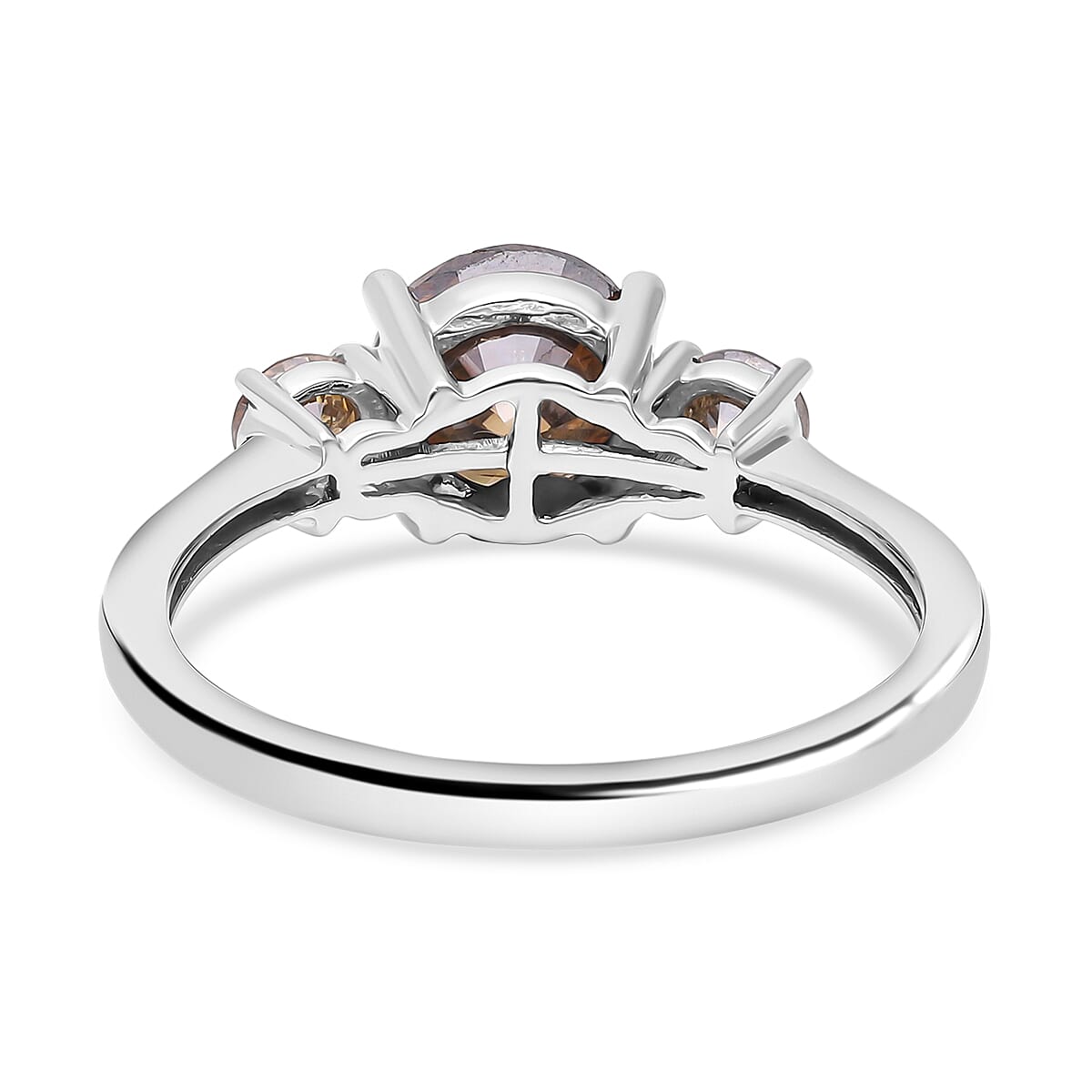 Signature Collection - 950 Platinum Champagne Diamond (I1-I2) Ring 2.00 Ct