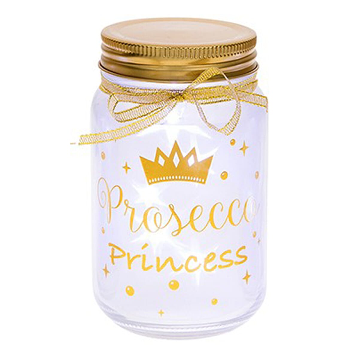 Firefly Words LED Prosecco Jar (Princess) - White