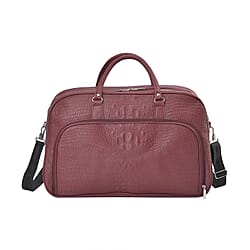 PU Solid Travel Bag (Size 53x33x21 cm) - Coffee