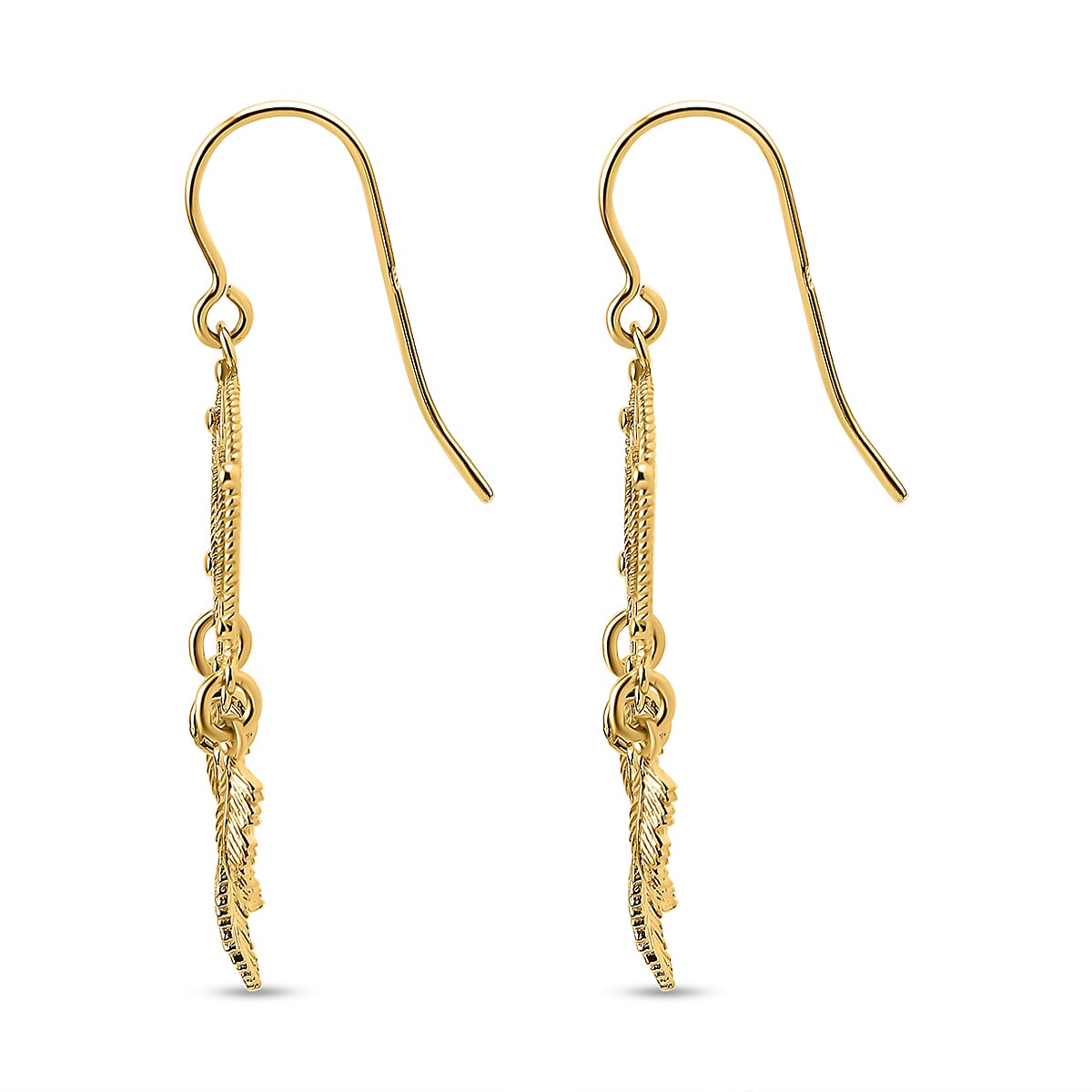 9K Yellow Gold Dangle Earrings