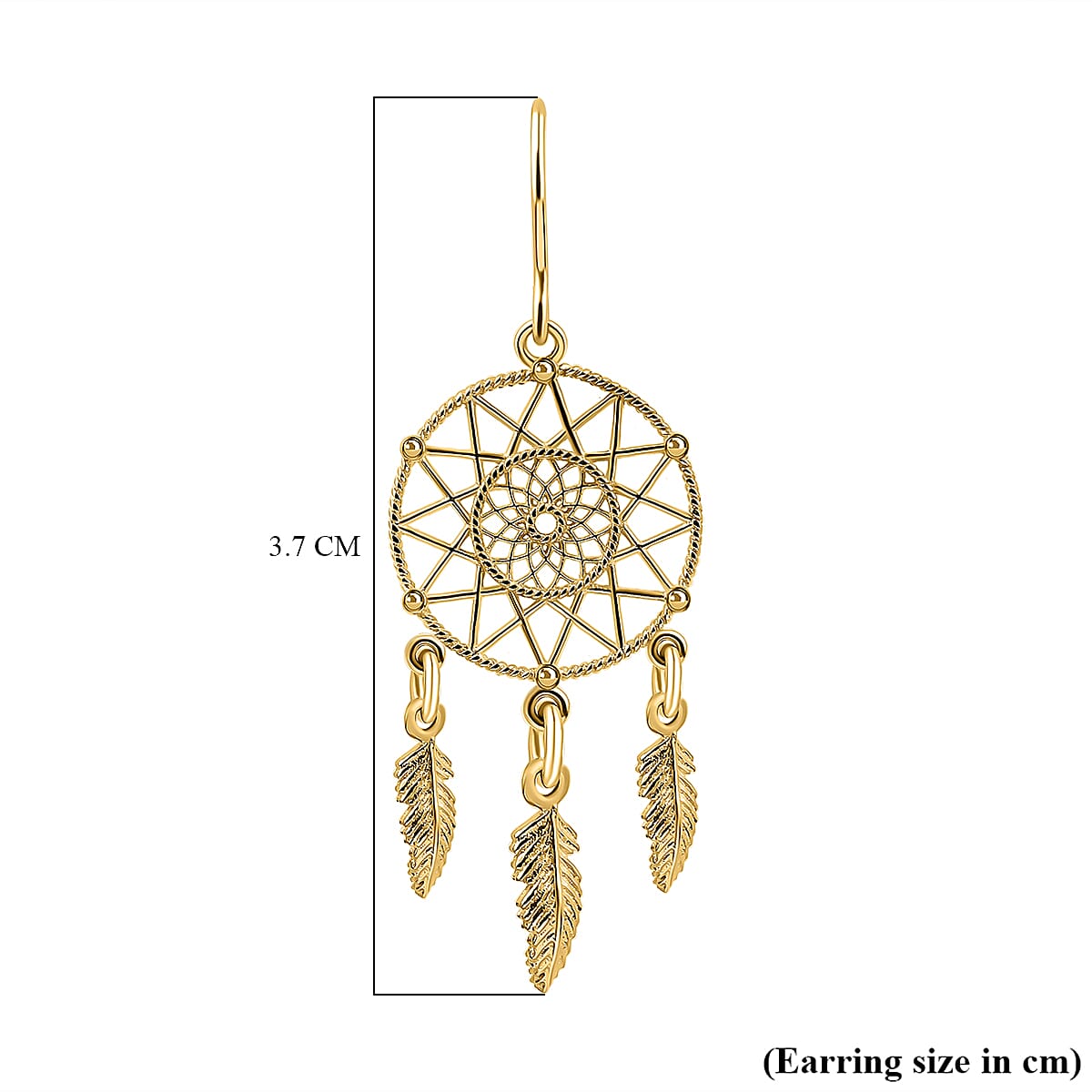 9K Yellow Gold Dangle Earrings