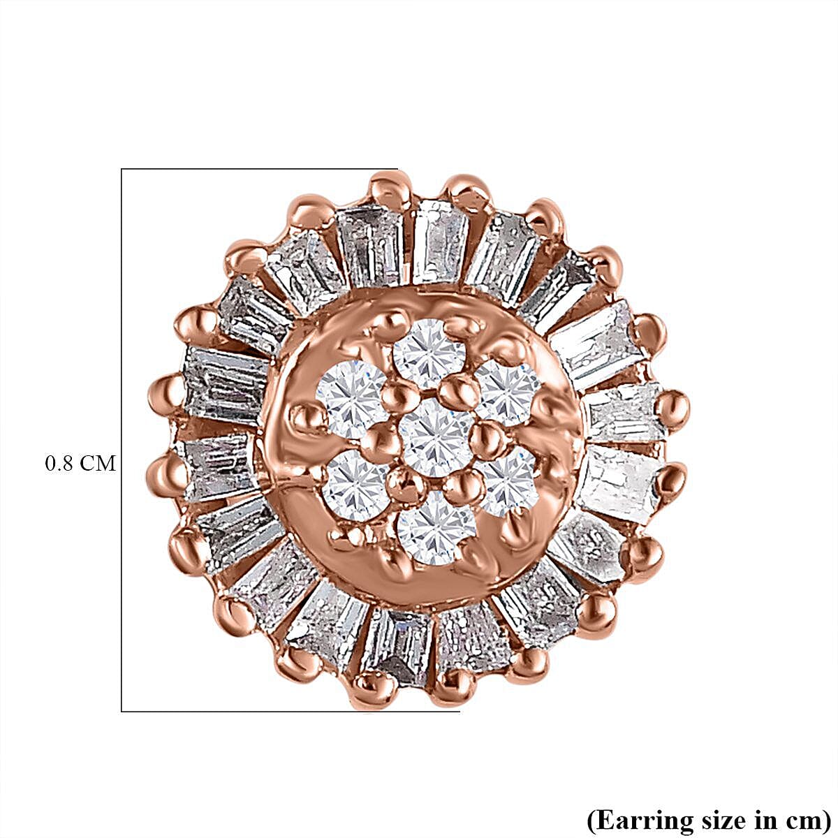 9K Rose Gold SGL Certified Pink Diamond Stud Earrings 0.28 Ct.