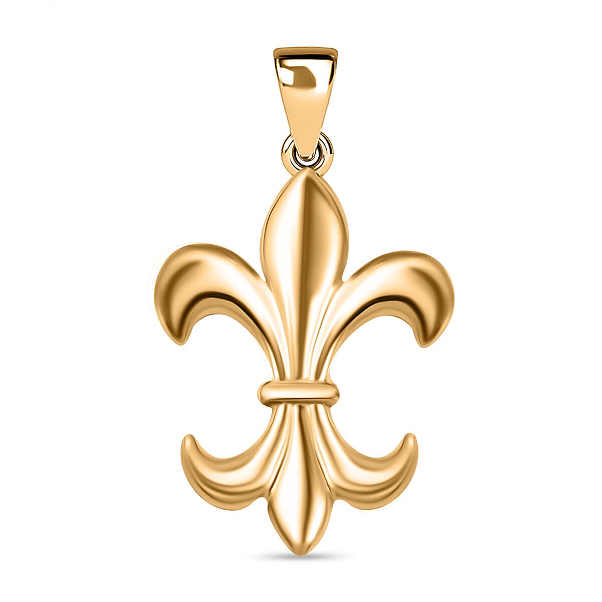 9K Yellow Gold Fleur De Lis Pendant