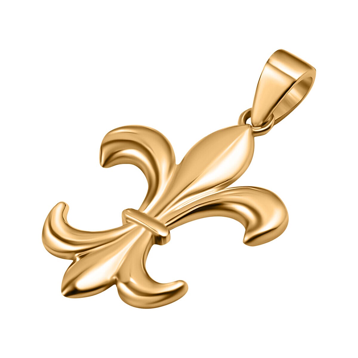 9K Yellow Gold Fleur De Lis Pendant
