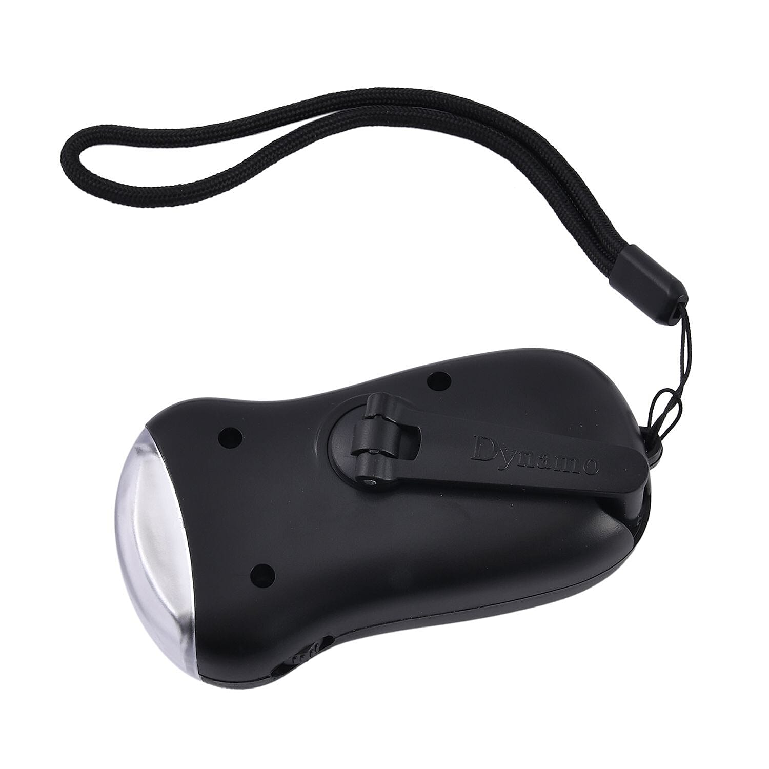 OTO - Solar and Dynamo Flashlight (Size 9x5x3.4 Cm) - Black