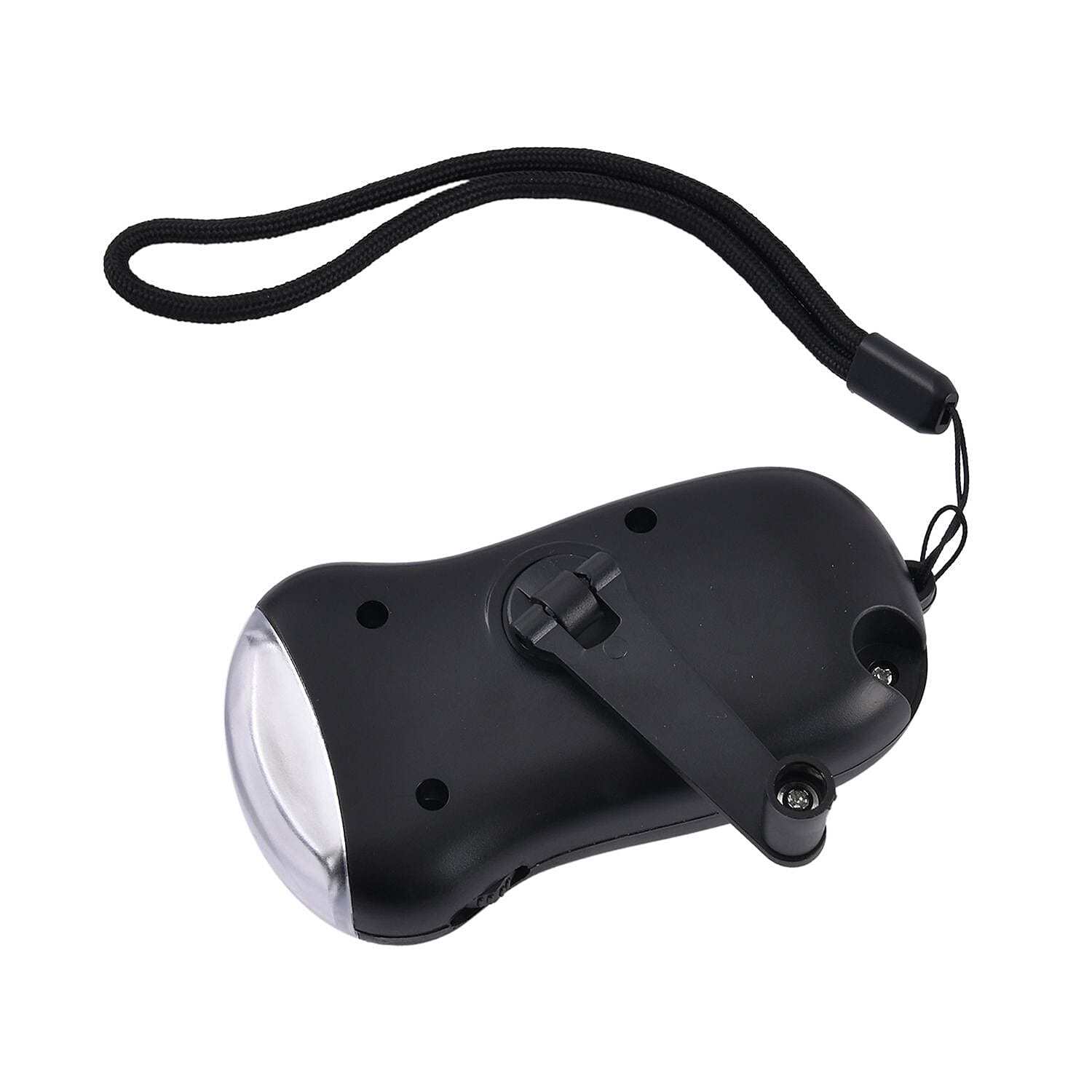 OTO - Solar and Dynamo Flashlight (Size 9x5x3.4 Cm) - Black