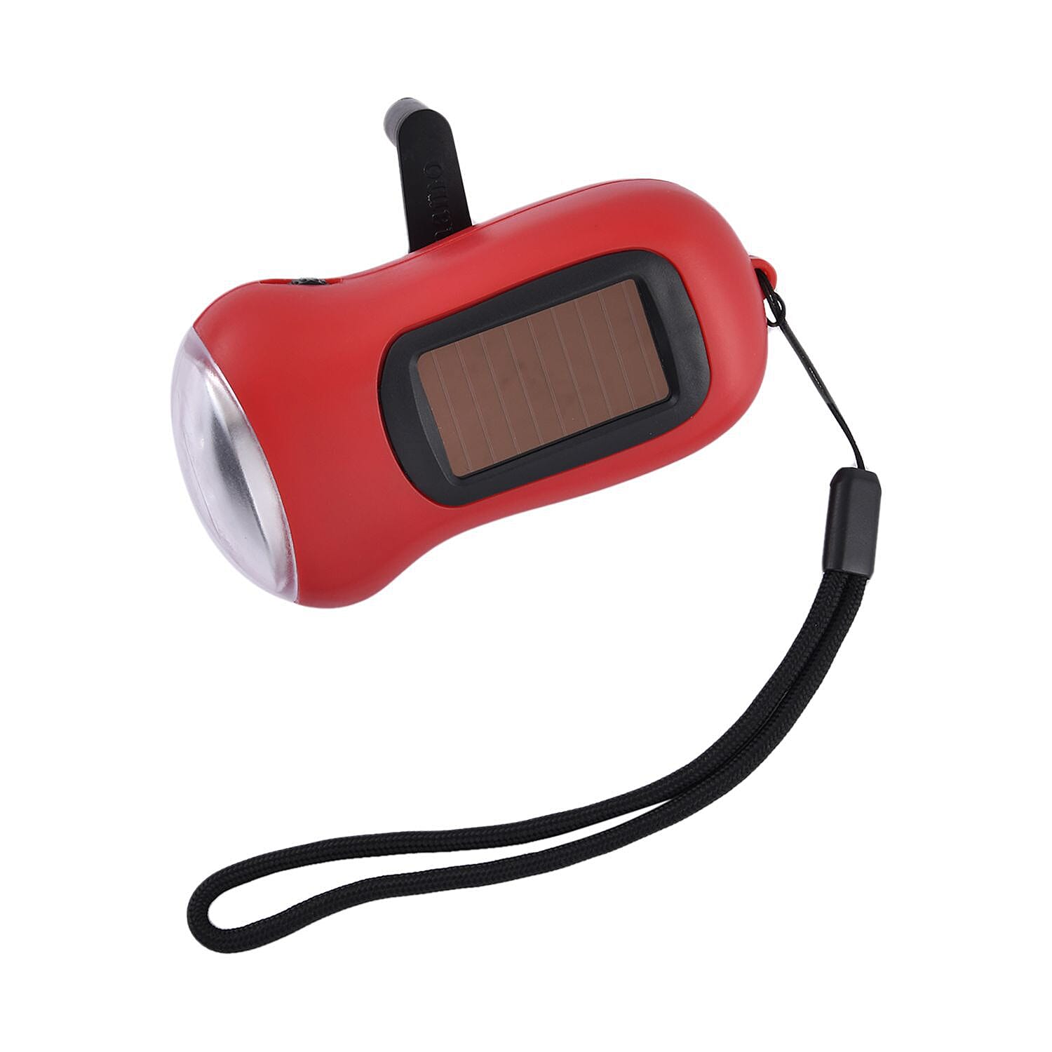 Solar and Dynamo Power Generating Torch - Red