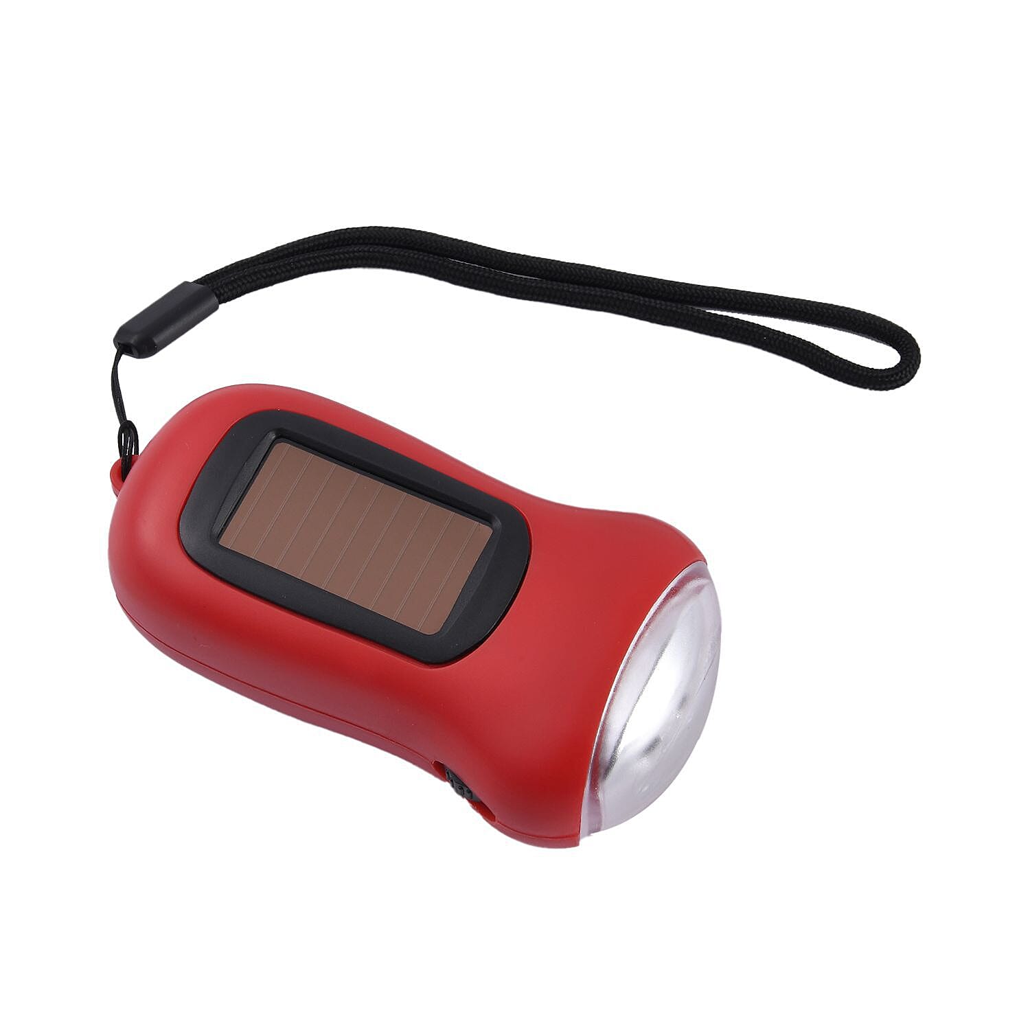 Solar and Dynamo Power Generating Torch - Red