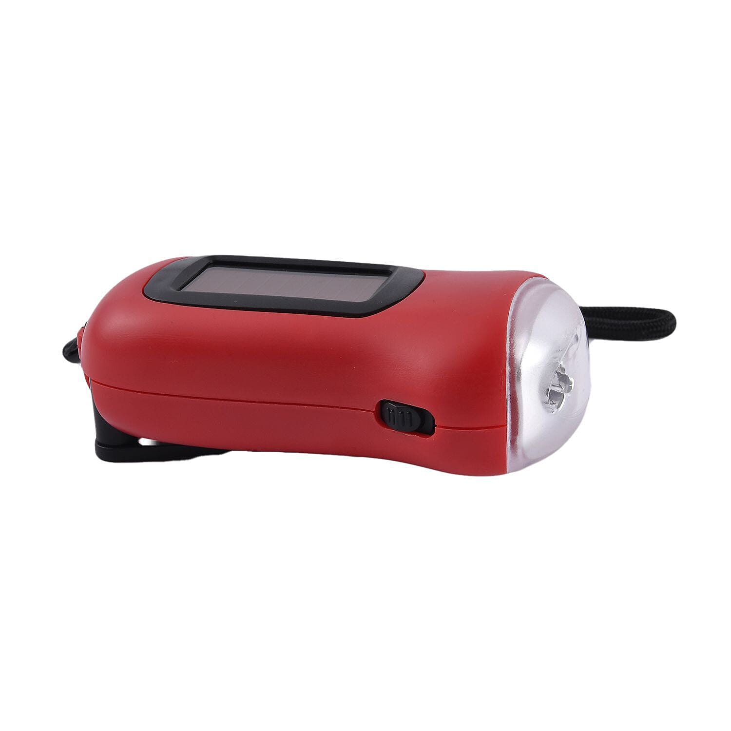 Solar and Dynamo Power Generating Torch - Red