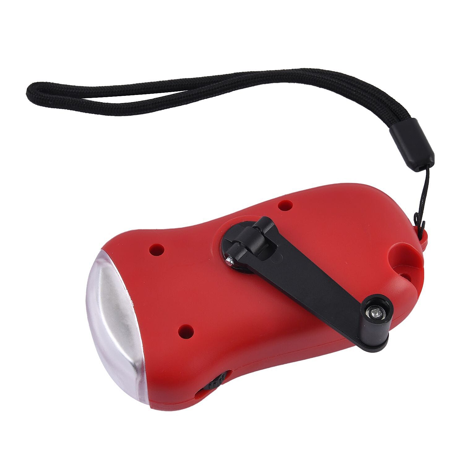 Solar and Dynamo Power Generating Torch - Red