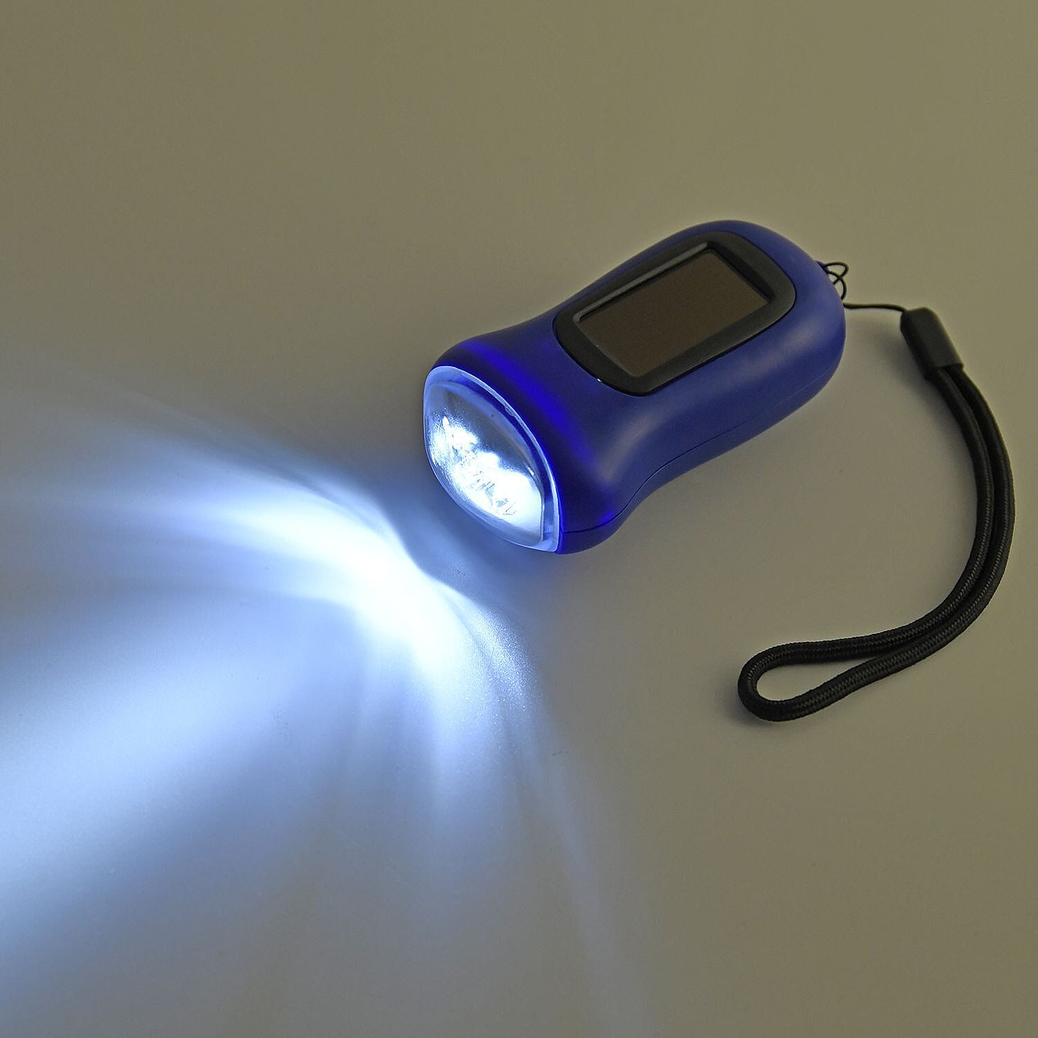 Solar and Dynamo Power Generating Torch - Dark Blue
