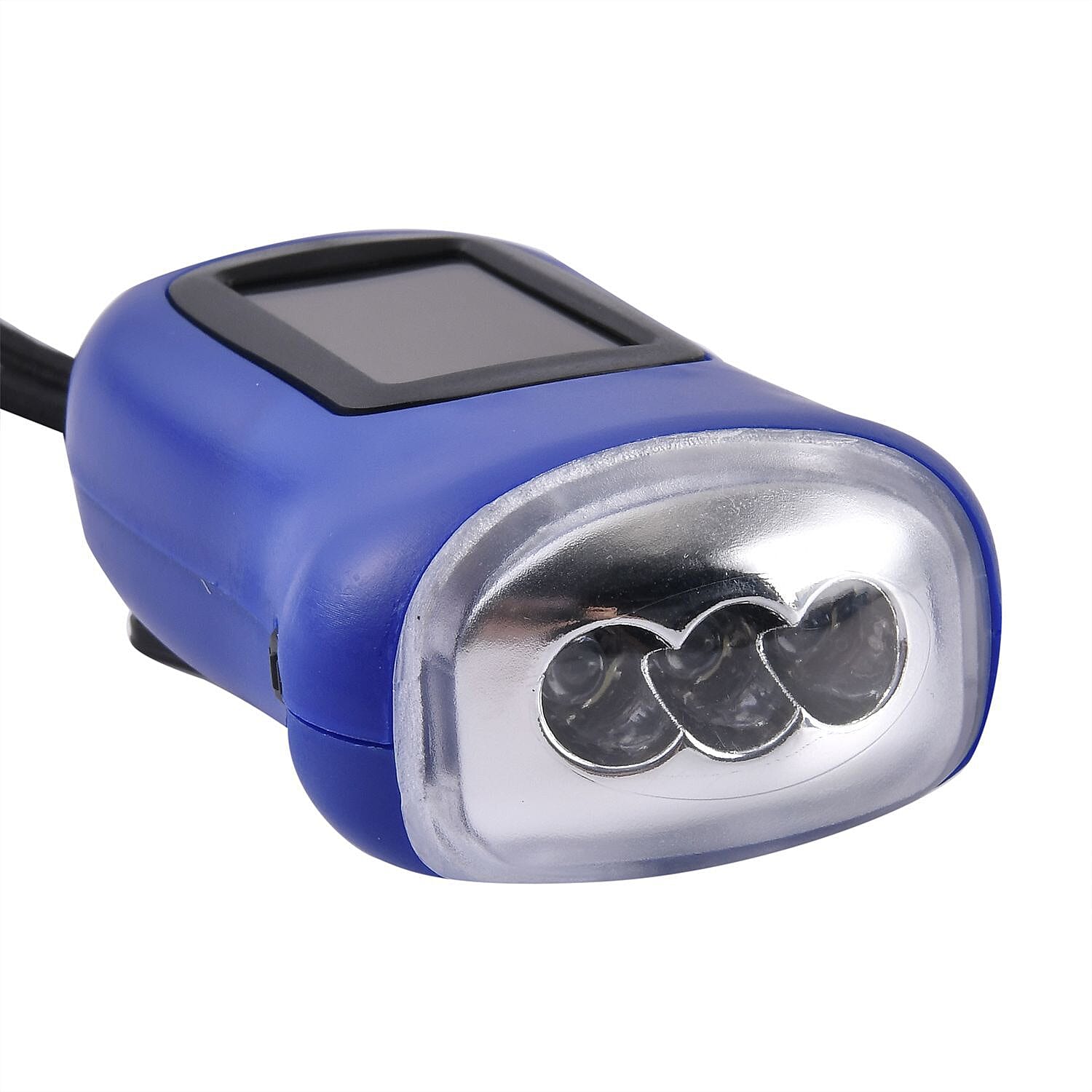 Solar and Dynamo Power Generating Torch - Dark Blue