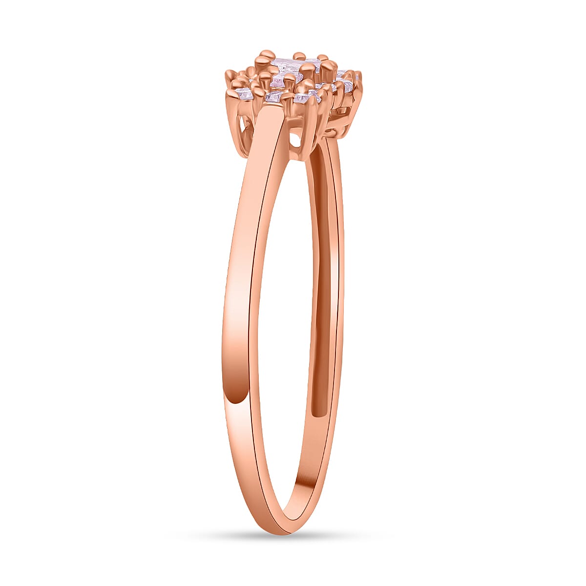 9K Rose Gold SGL Certified Pink Diamond Ring 0.50 Ct.