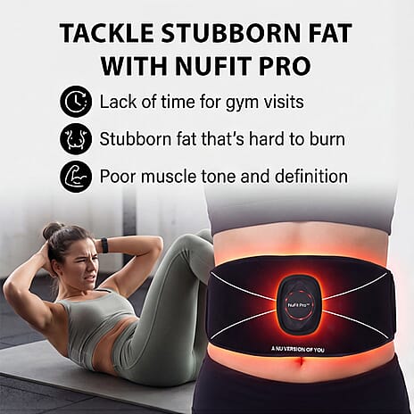 Lunamour Nufit Pro LED - Far Infra-Red EMS Slimming Belt (Exclusive Lifetime Warranty)