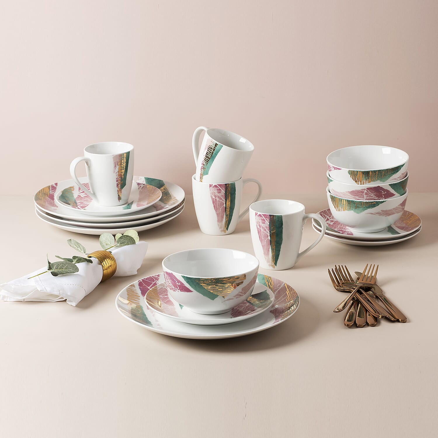 Portmeirion Studio Torn 16 Piece Set- Multi