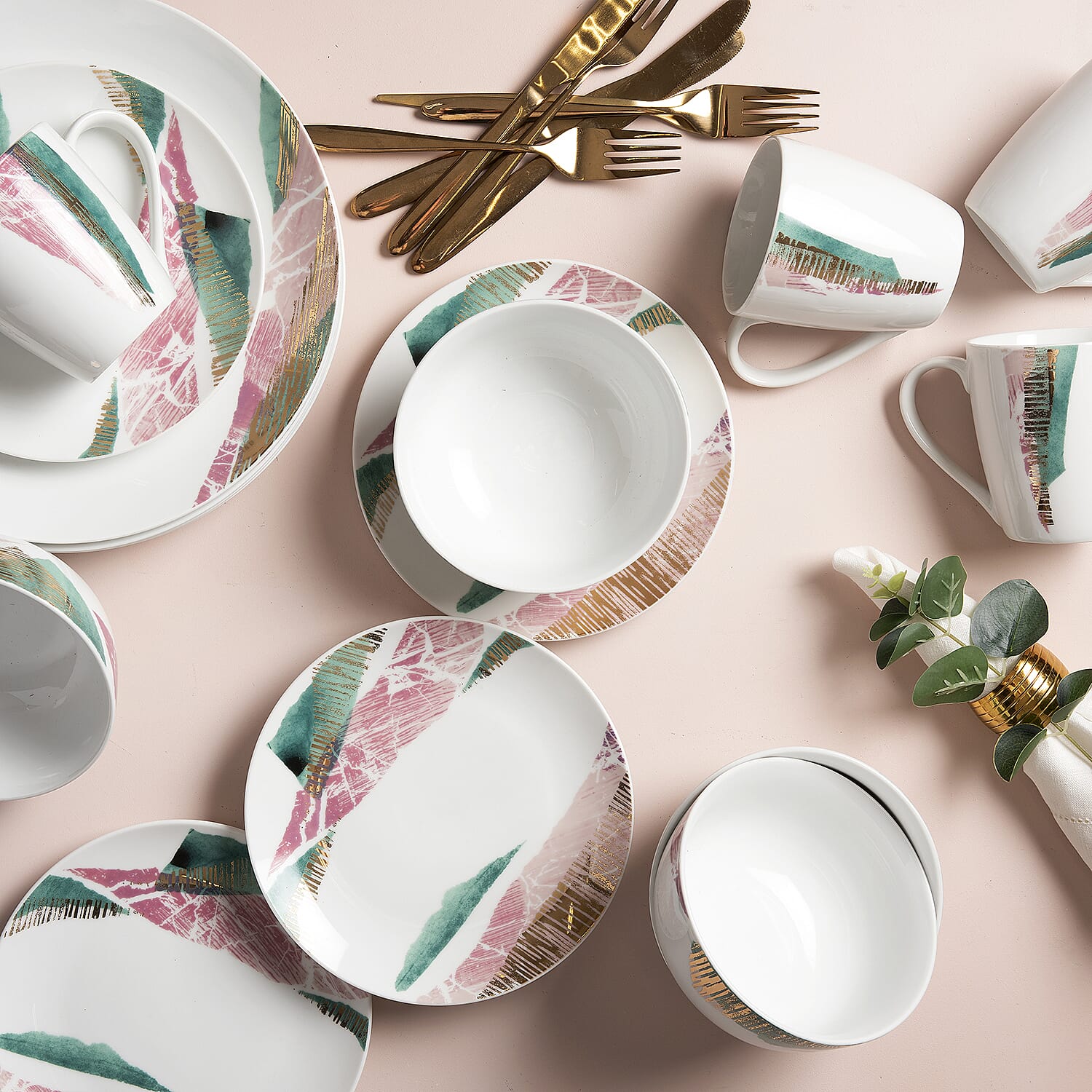 Portmeirion Studio Torn 16 Piece Set- Multi