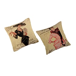 Polyester Cushion Cover (Size 18x1 cm) - Multi Color