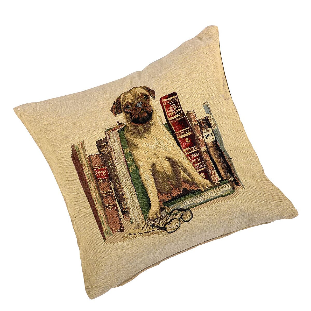 Glasses & Dog Record Cushion Covers (Size 45 Cm) - Multi
