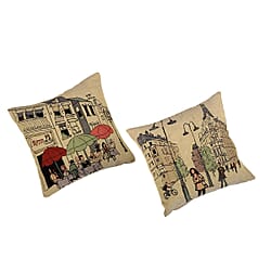 Polyester Cushion Cover (Size 18x1 cm) - Multi Color