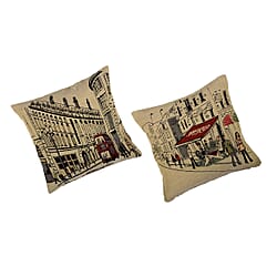 Polyester Cushion Cover (Size 18x1 cm) - Multi Color