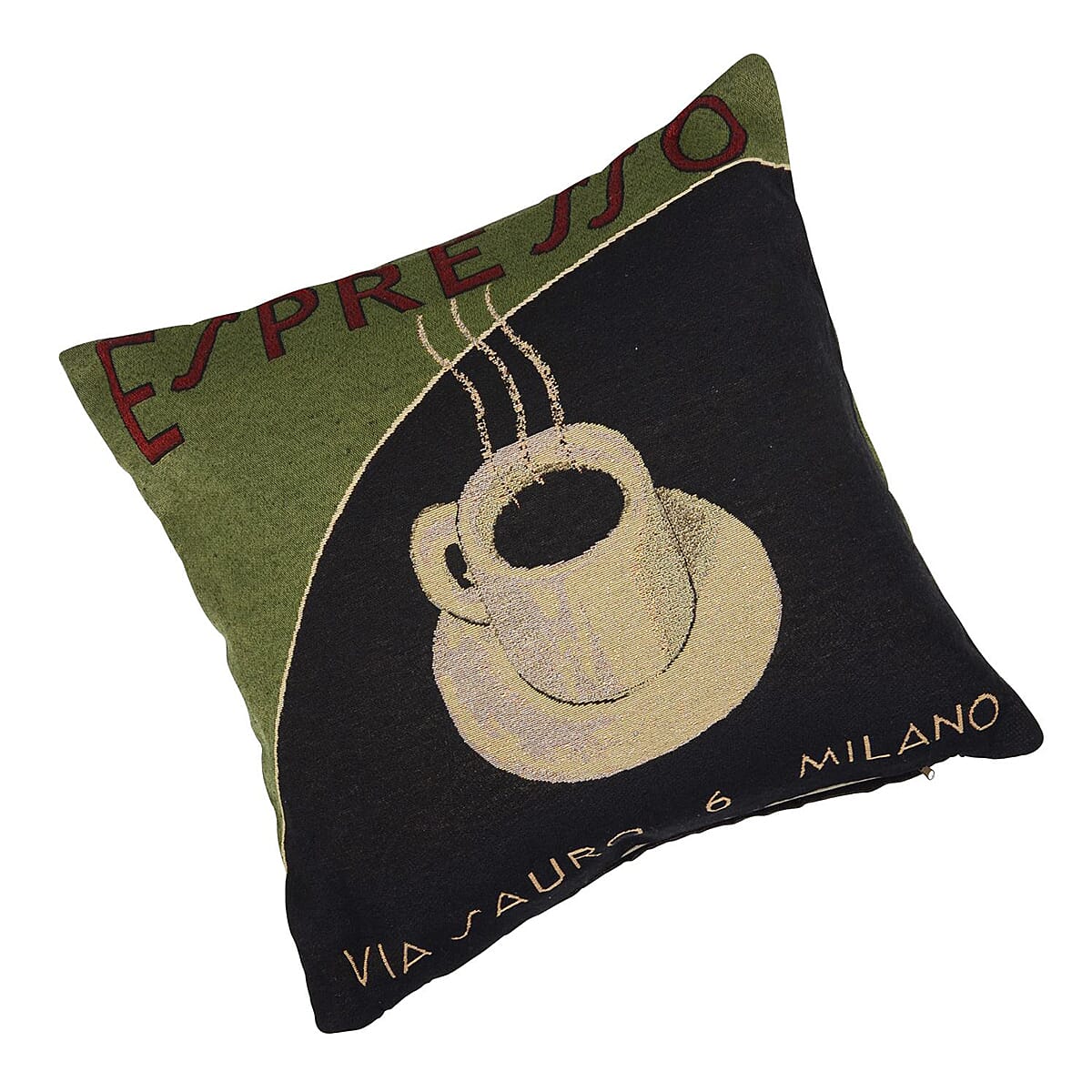 Espresso Cream & Espresso Green Cushion Covers (Size 45 Cm) - Multi