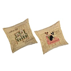 Polyester Cushion Cover (Size 18x1 cm) - Multi Color