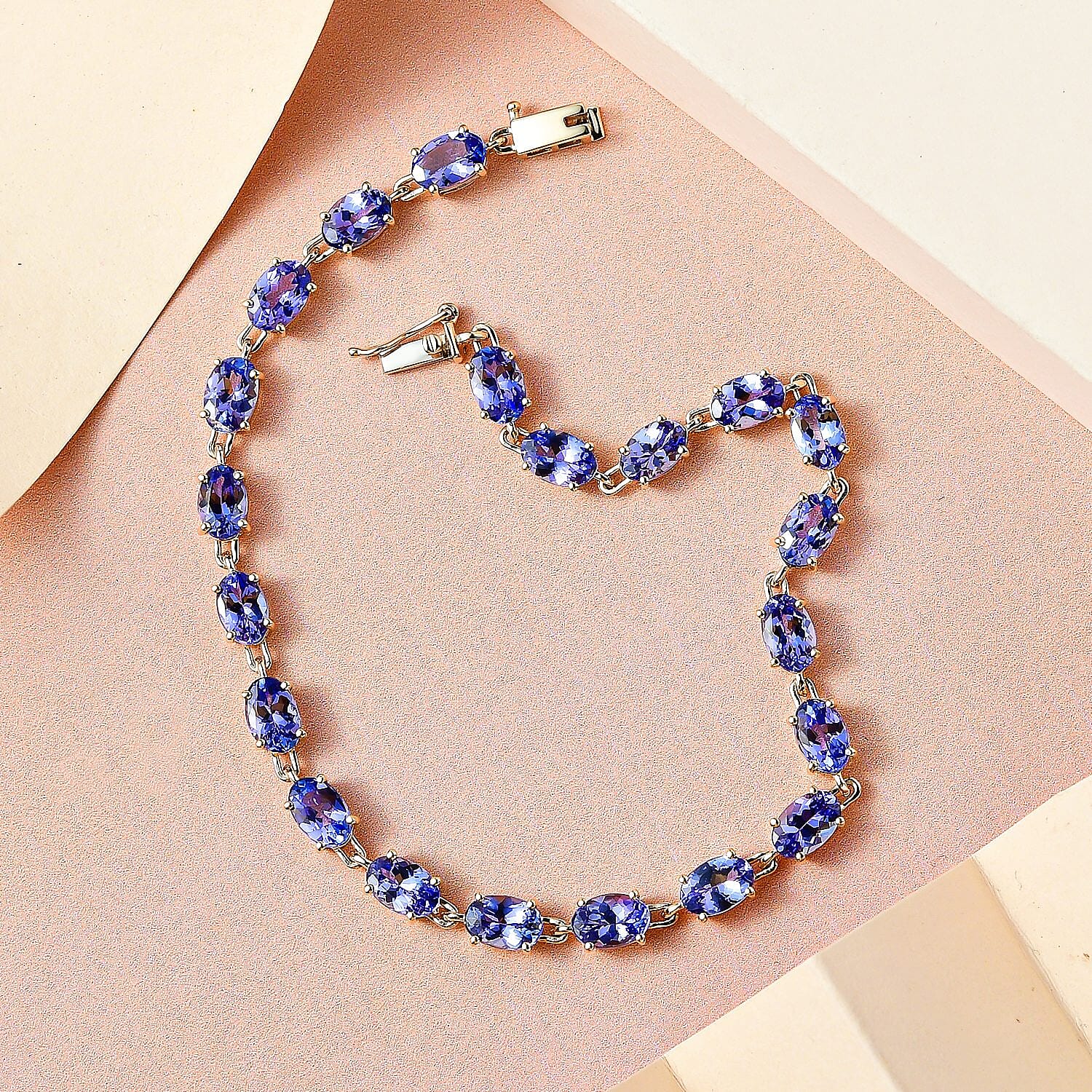 Yellow gold tanzanite deals bracelet