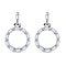 White Diamond Fancy Earring ( With Push Back) in Platinum Overlay Sterling Silver 0.50 ct