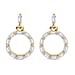 White Diamond Fancy Earring ( With Push Back) in Vermeil YG Overlay Sterling Silver 0.50 ct