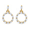 White Diamond Fancy Earring ( With Push Back) in Vermeil YG Overlay Sterling Silver 0.50 ct
