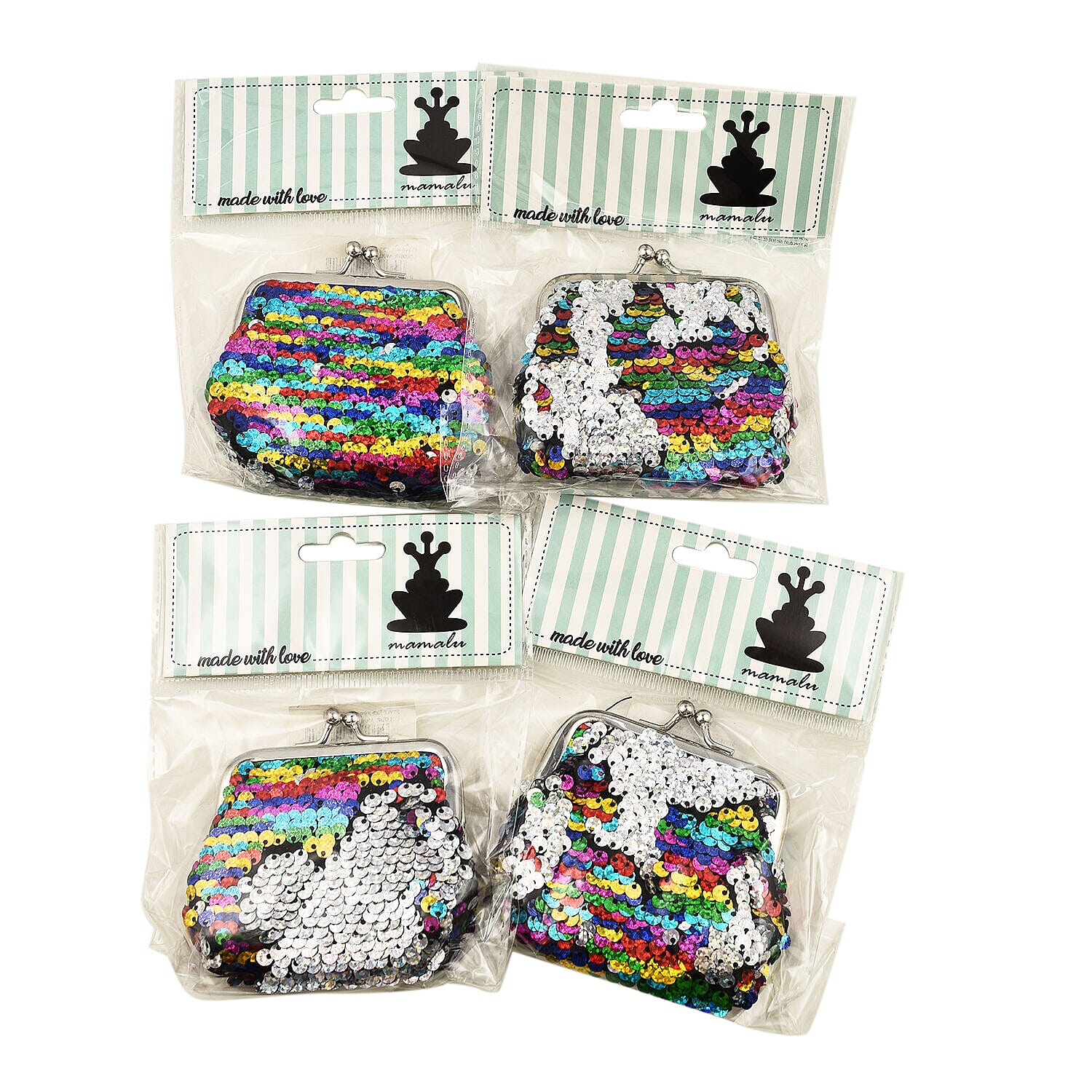 Sequin Clutch (Size 9x7x2 cm) - Multi Color