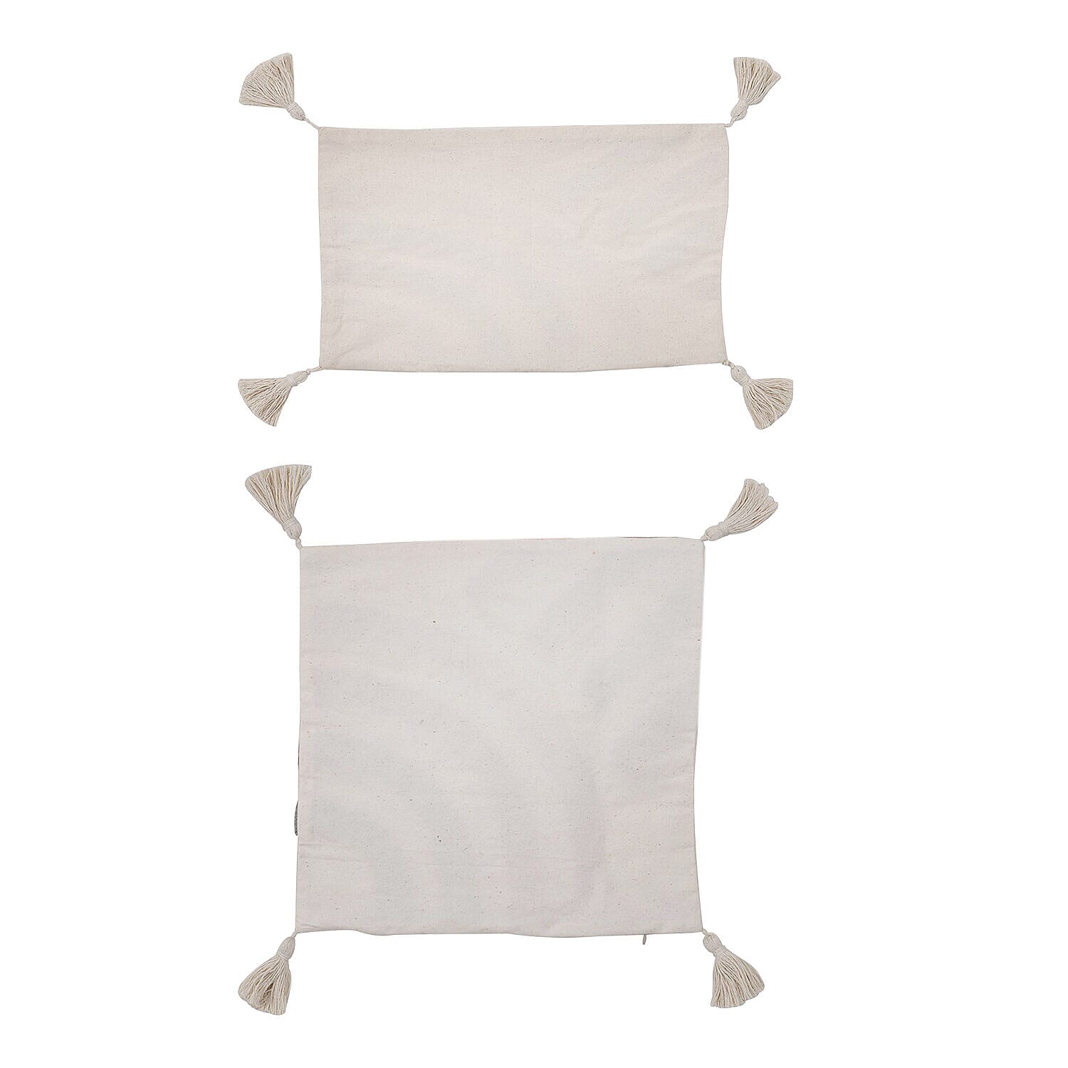 Ikat Pattern Tufted Pillow Cover (Square & Rectangle) - Brown