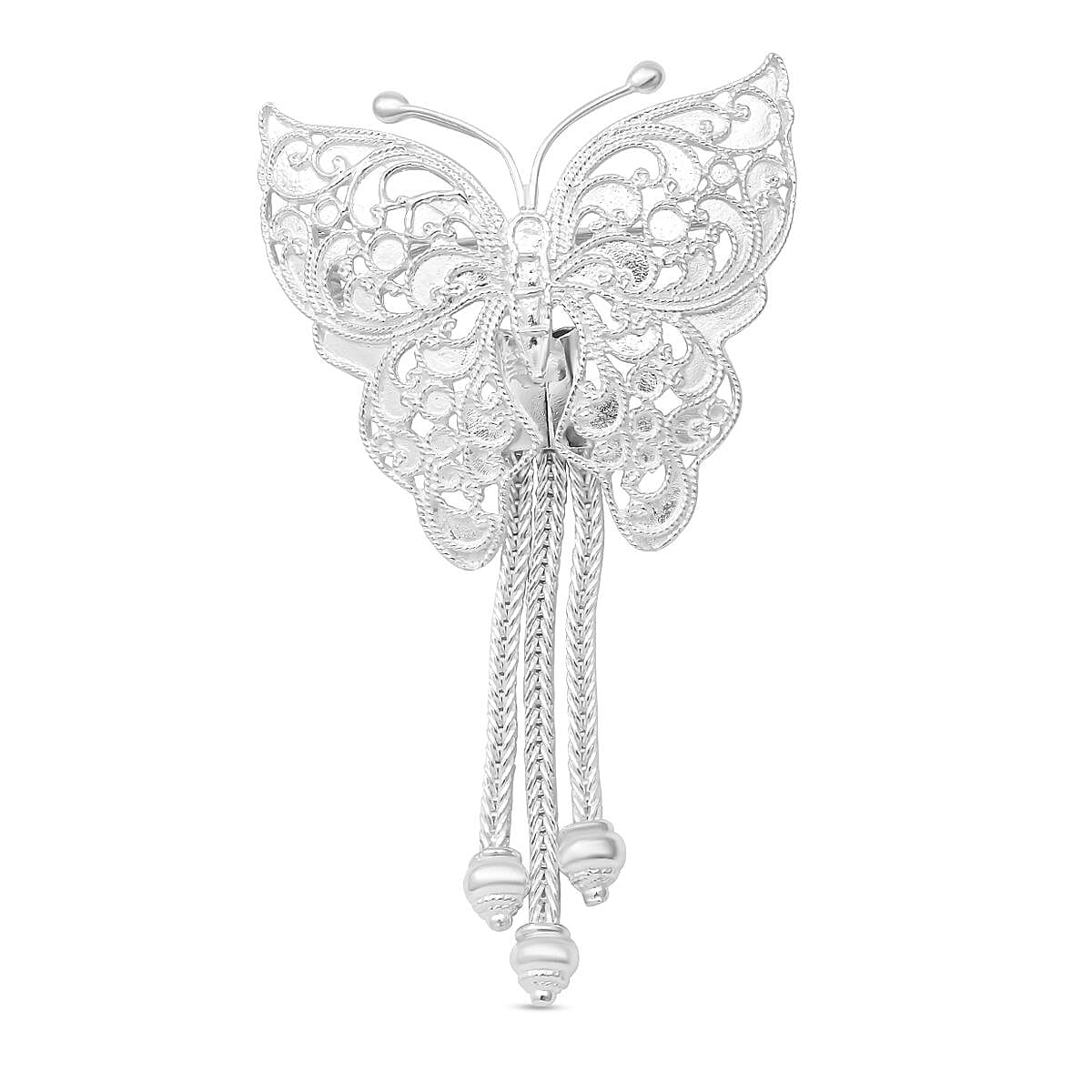 Close Out-Sterling Silver Butterfly Brooch, Silver Wt. 10.20 Gms