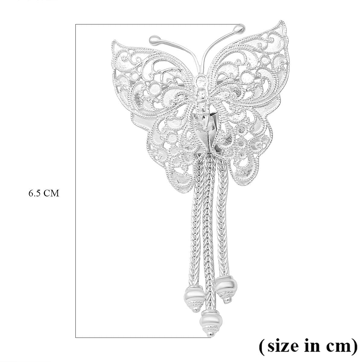 Close Out-Sterling Silver Butterfly Brooch, Silver Wt. 10.20 Gms
