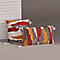 Ikat Pattern Tufted Pillow Cover (Square & Rectangle) - Brown