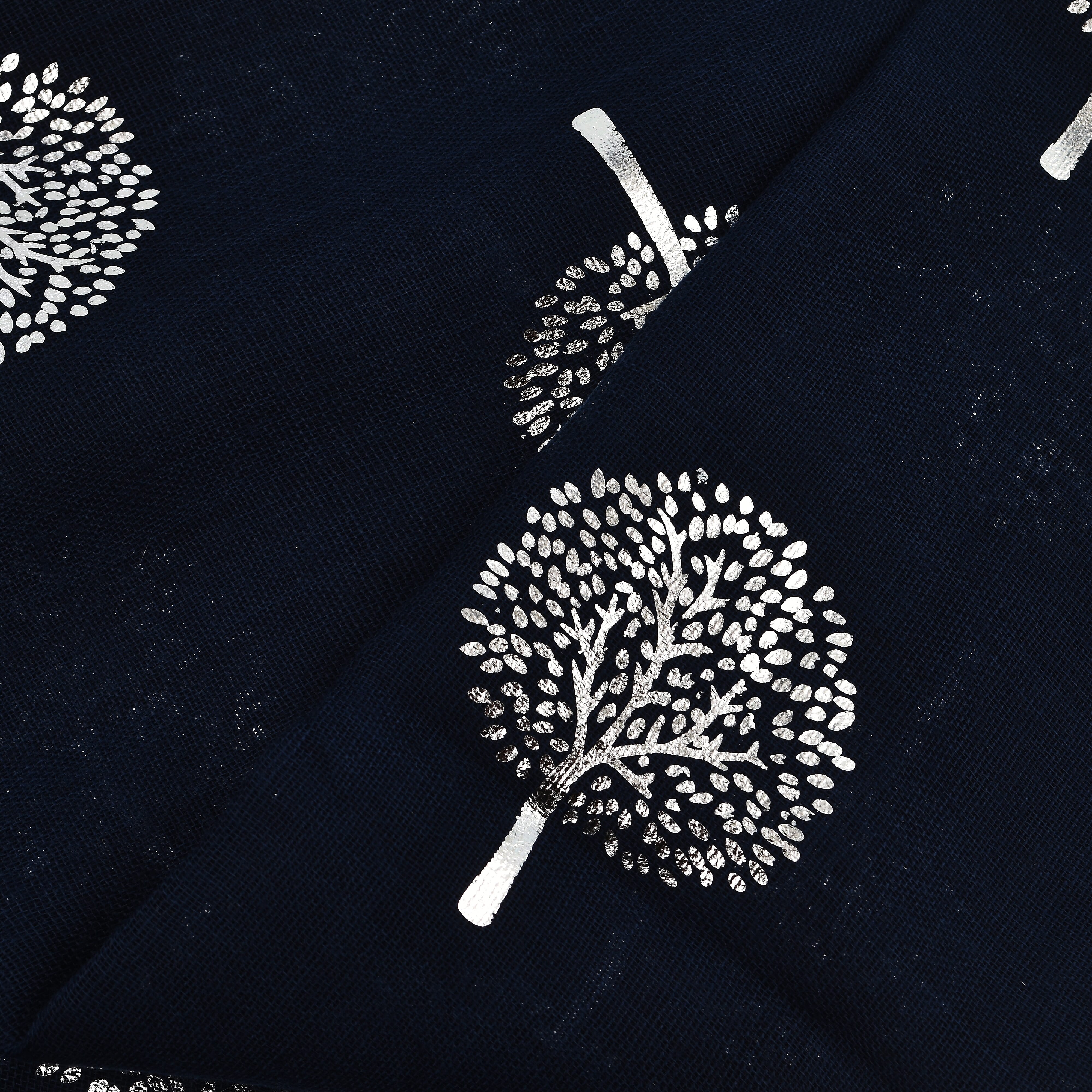 New Arrival  - Tree Foil Printed Scarf (Size 180x72 Cm) - Denim