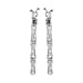 Platinum Overlay Sterling Silver Fancy Earring ( With Clasp) Silver Wt. 5.60 Gms