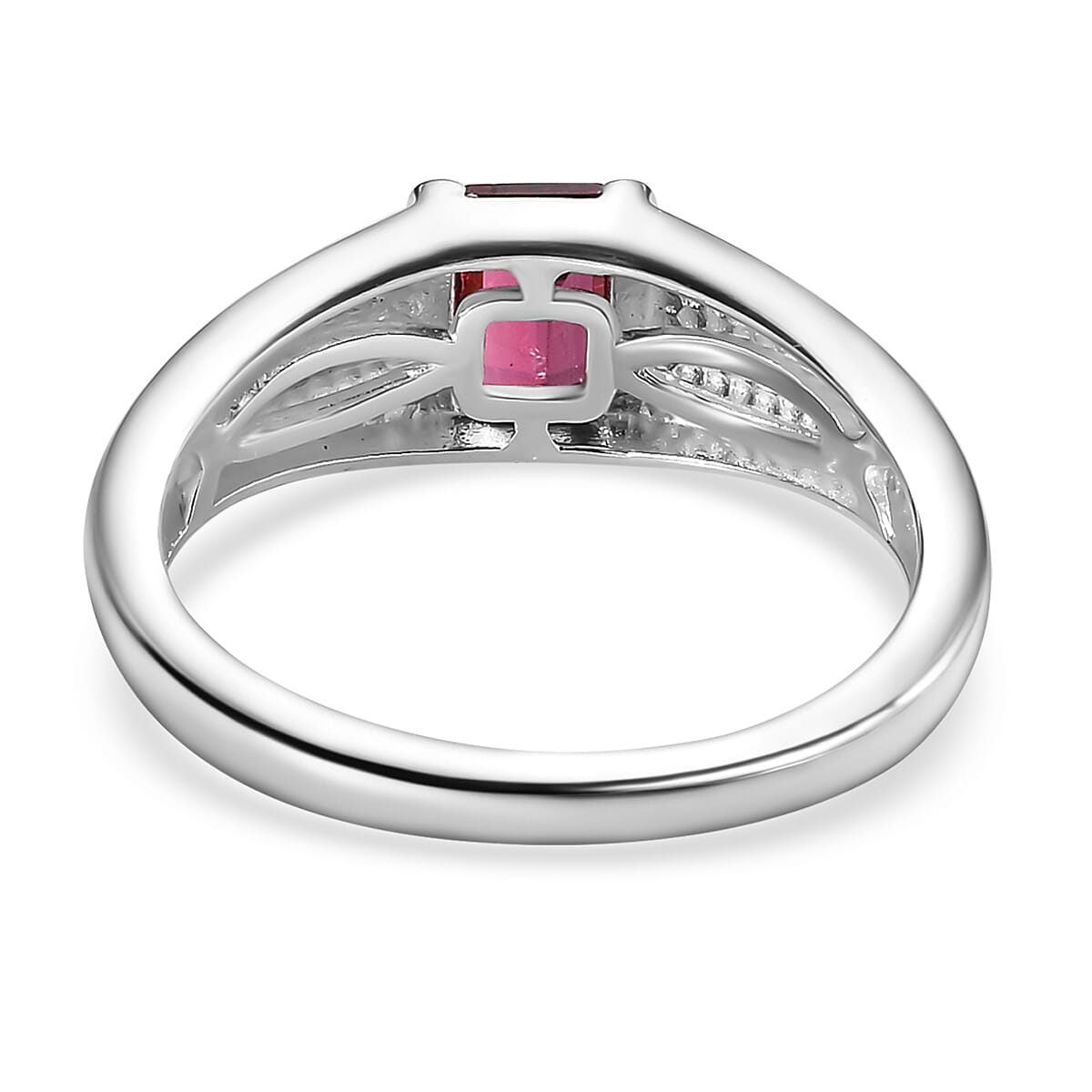 Tanzanian Wine Garnet Signet Ring in Sterling Silver