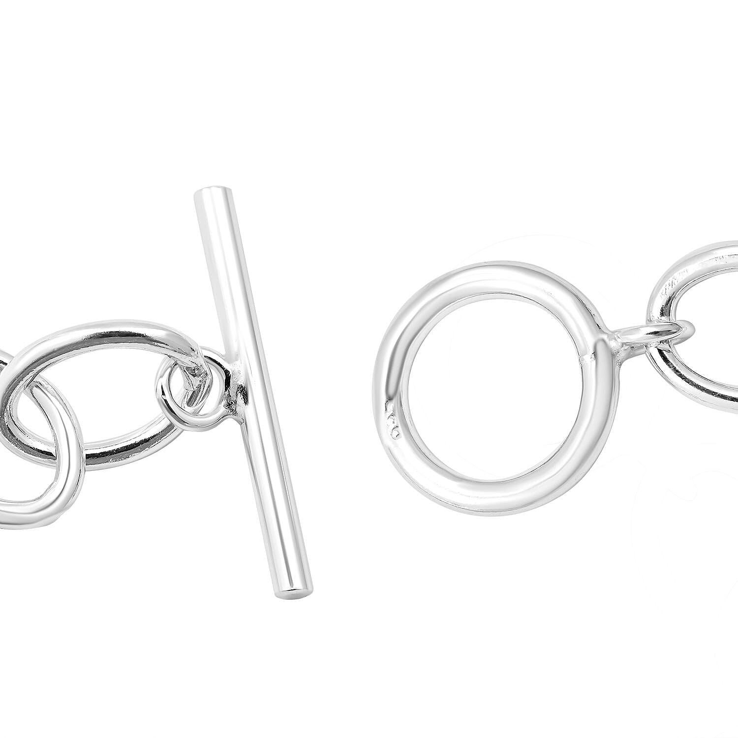 Bangkok Closeout Sterling Silver Bracelet (Size - 7.25), With T- Bar Clasp  Silver Wt. 10.75 Gms